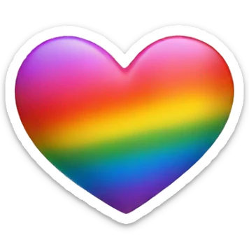 rainbow heart sticker