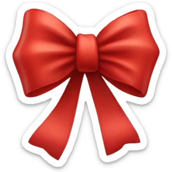 Red bow sticker