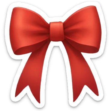 Red bow sticker