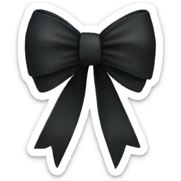 Black bow sticker