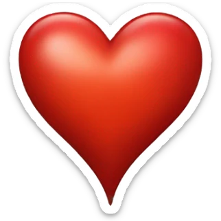 red heart sticker