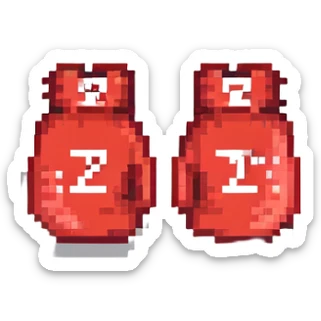 красные боксерские перчатки с надписью "23", no background sticker