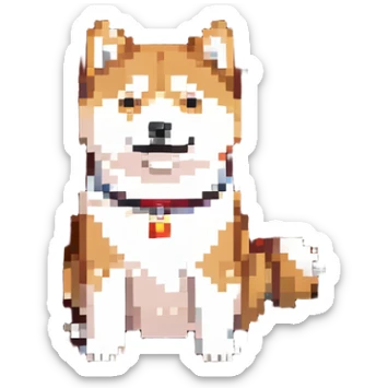Shiba Inu sitting in a movie theater sticker