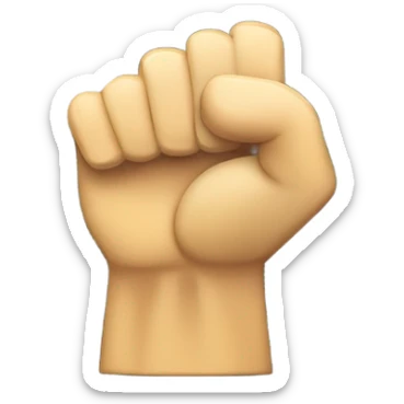 An icon of a raised fist or a warning triangle to represent crimes involving physical harm sticker