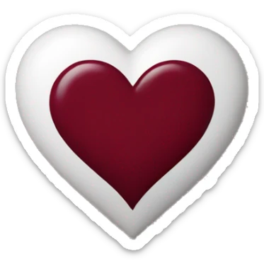 Burgundy heart sticker