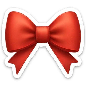 Red bow sticker