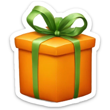 Orange Present sticker