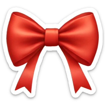Red bow emoji sticker
