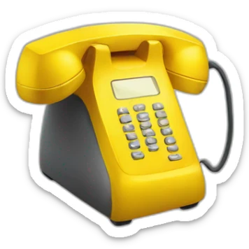 Téléphone jaune sticker
