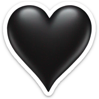 black heart sticker
