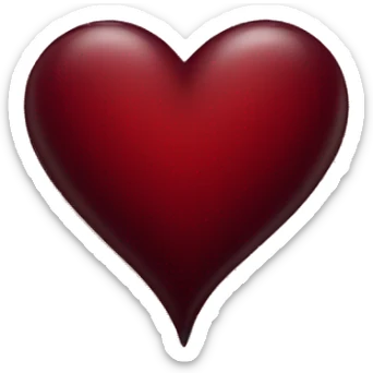 dark red heart sticker