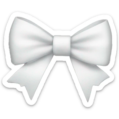 White bow sticker