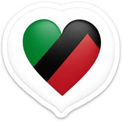 Crest an emoji with just the words “I LOVE YOU” with Palestinian colors sticker