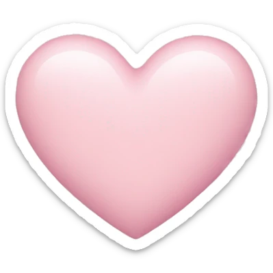 Pastel pink heart sticker