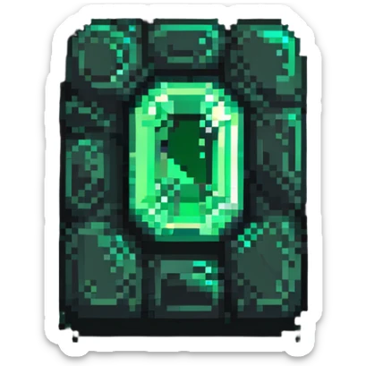 The heart of Te Fiti glowing green stone sticker