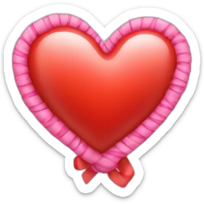 Heart with ribbion sticker