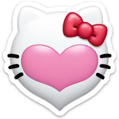 hello kitty heart sticker