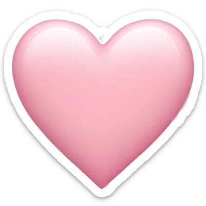 light pink heart sticker