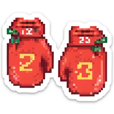 красные боксерские перчатки с надписью "23", no background sticker