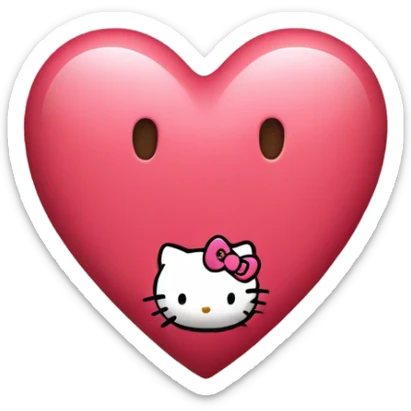 hello kitty heart sticker