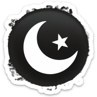 Islamic flag,use use black background and this is in the middle of the flag sticker
