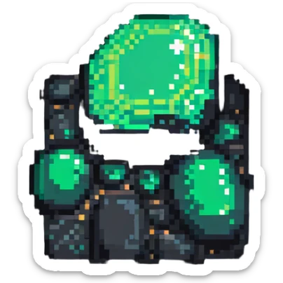 The heart of Te Fiti glowing green stone sticker