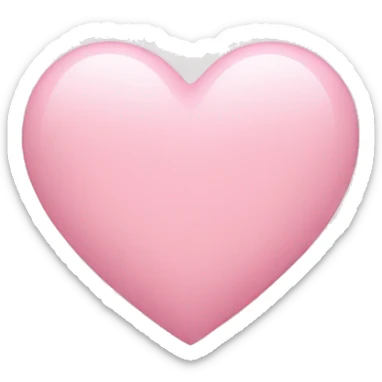 Light pink heart sticker