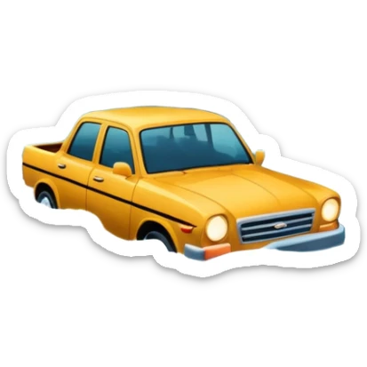 showing a flood disaster scene with strong water waves overflowing streets, partially submerged houses and cars, dark cloudy sky sticker