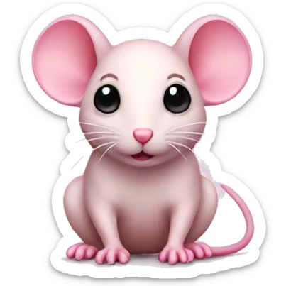 Mouse pink sticker