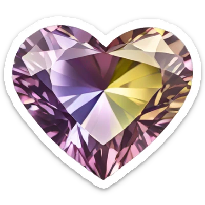 Heart shaped 56-carat mix color diamond sticker