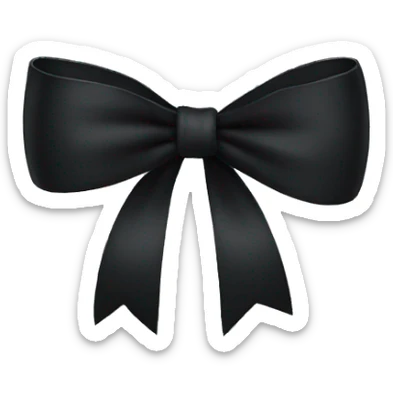 black bow sticker