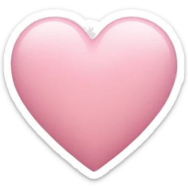 light pink heart sticker