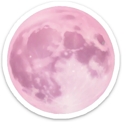 pastel pink moon sticker
