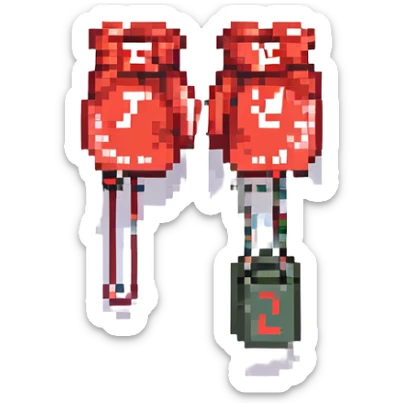 красные боксерские перчатки с надписью "23", no background sticker