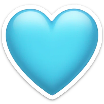Light blue heart  sticker