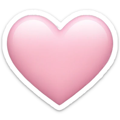 Light pink heart  sticker