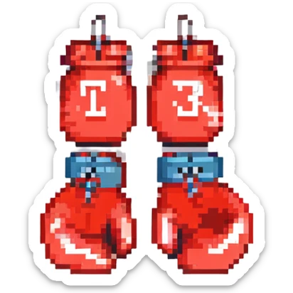 красные боксерские перчатки с надписью "23", no background sticker