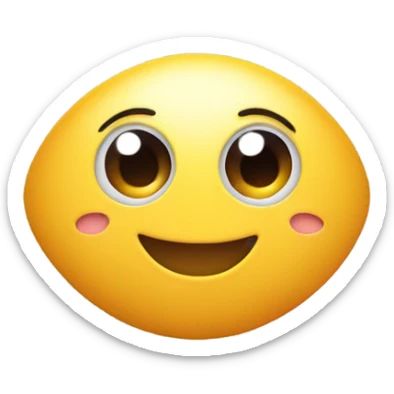 Emoji face in love but with little Shell in place of heart  sticker