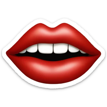 a red lips sticker