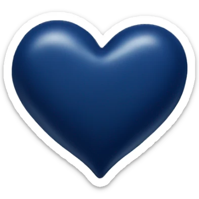 navy blue heart sticker
