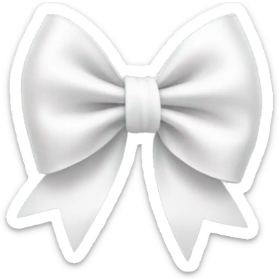 white bow sticker