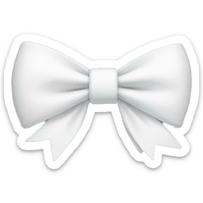 White bow sticker