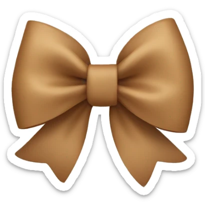 Light brown bow sticker