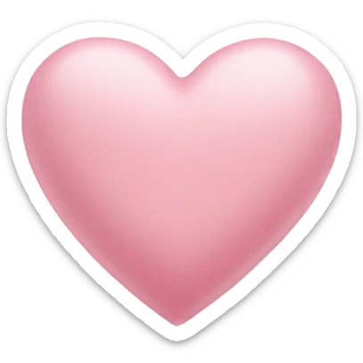 light pink heart sticker