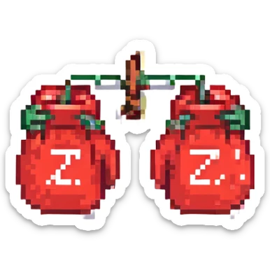 красные боксерские перчатки с надписью "23", no background sticker