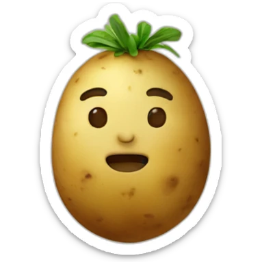 jewish symbol potato sticker