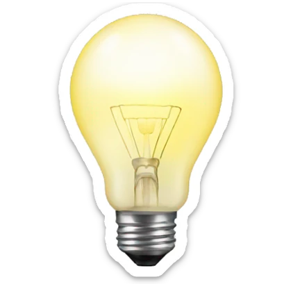 Light bulb sticker