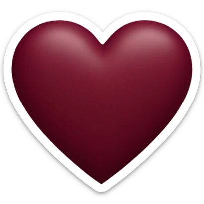 burgundy heart sticker