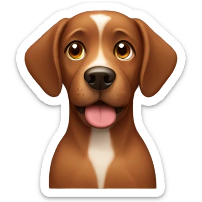 Brown dog sticker