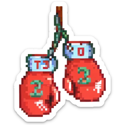 красные боксерские перчатки с надписью "23", no background sticker